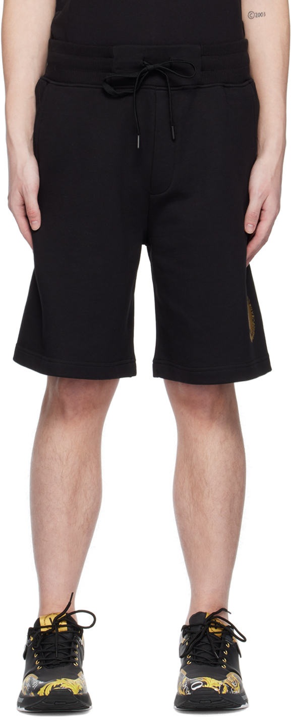 Black V-Emblem Shorts