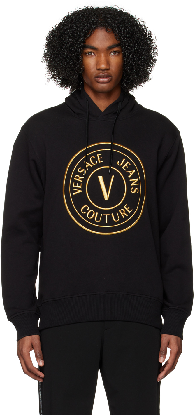Versace Jeans Couture Black V-emblem Hoodie
