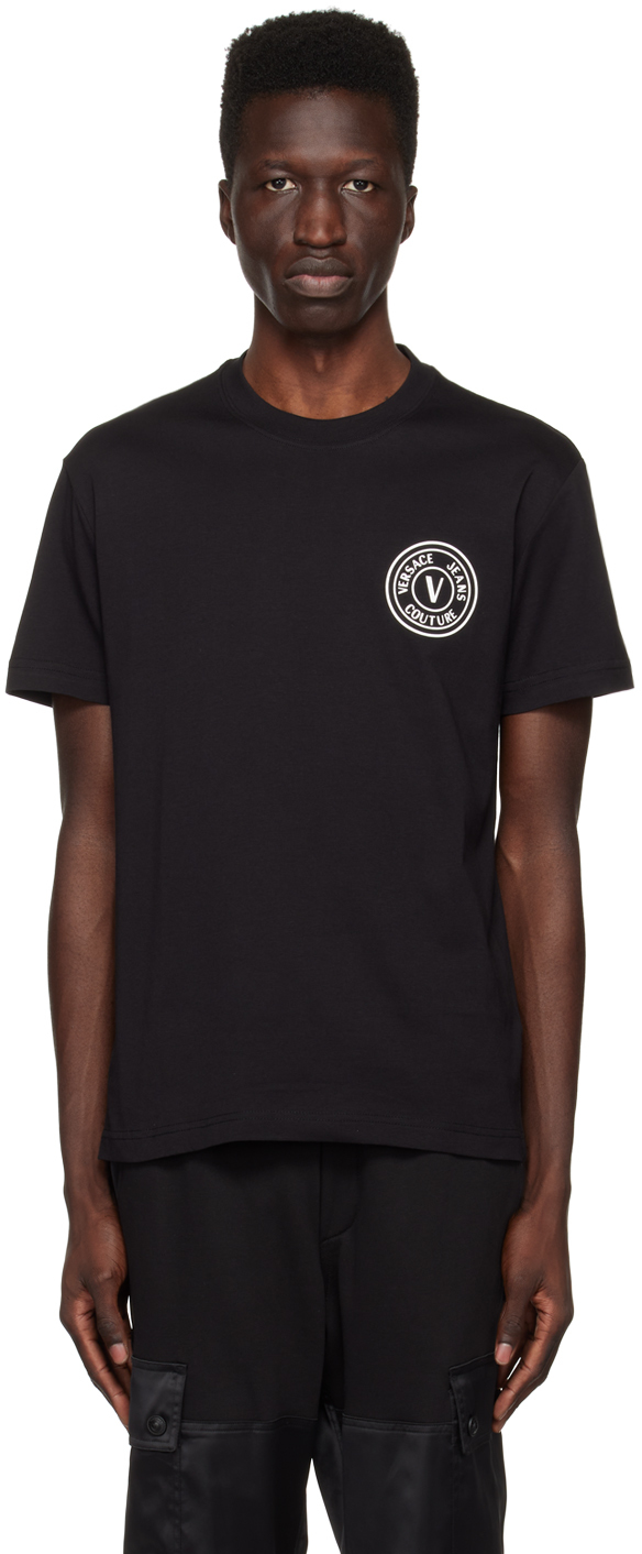 Versace Jeans Couture Black V-emblem T-shirt