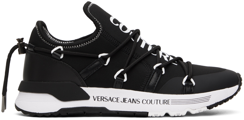 VERSACE JEANS COUTURE BLACK & WHITE DYNAMIC SNEAKERS