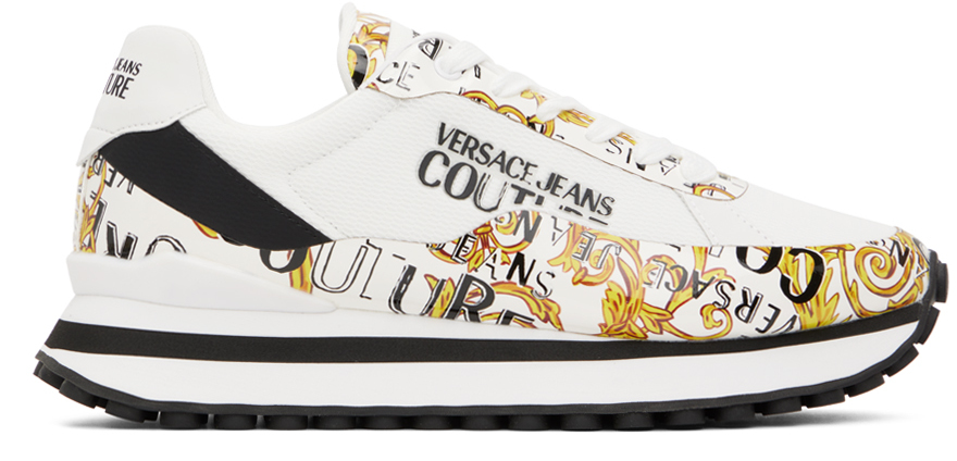 Versace Jeans Couture White Fondo Spyke Sneakers