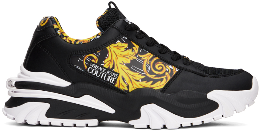 Versace Jeans Couture Black & Gold Trail Trek Trainers