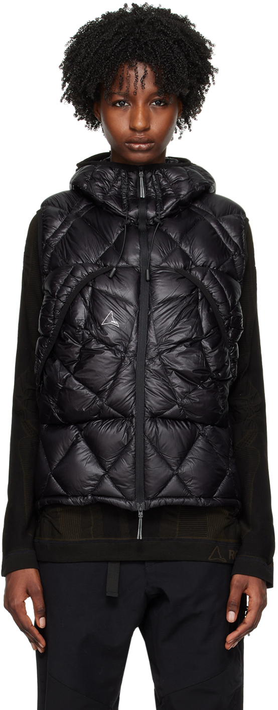 Roa Black Quilted Down Vest In 1236050 Black