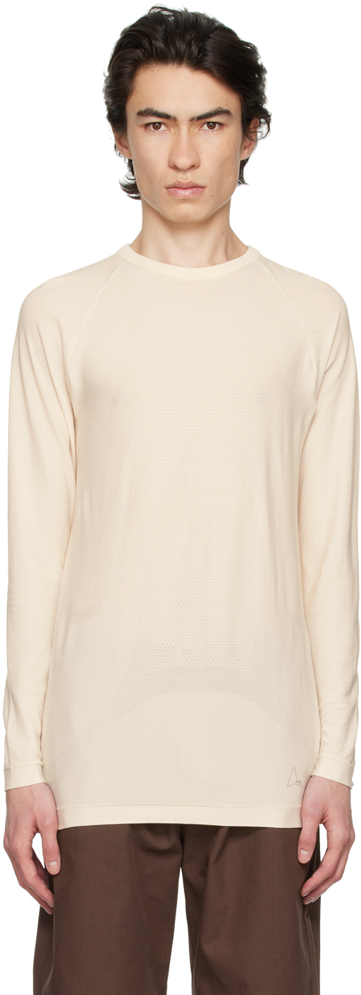 Roa Off-white Seamless Long Sleeve T-shirt In 1259101 Beige