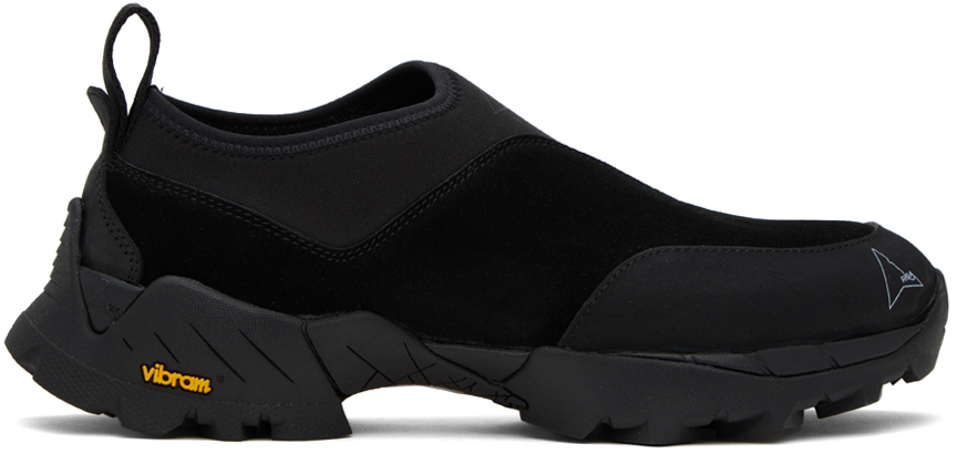 Roa Khatarina Rubber And Leather-trimmed Mesh Hiking Sneakers In Black