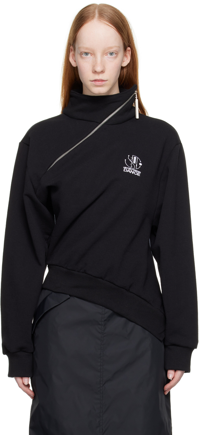 SPENCER BADU Black Asymmetric Sweater