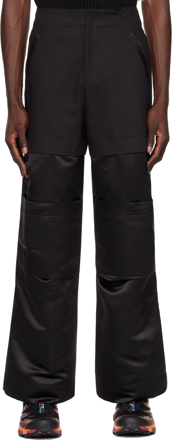 SPENCER BADU Black Paneled Cargo Pants