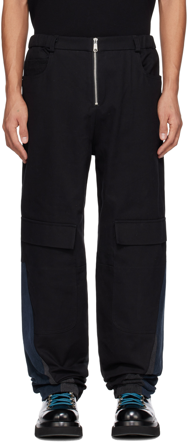 SPENCER BADU Black Paneled Cargo Pants SSENSE Canada
