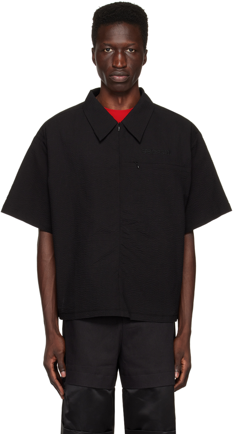 Spencer Badu Black Zip Pocket Shirt