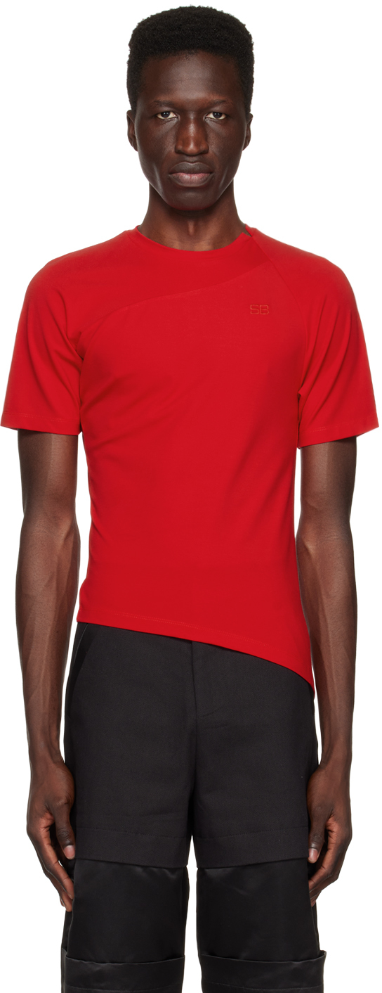 Red Fitted T-Shirt by SPENCER BADU on Sale