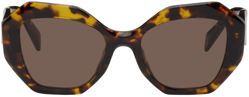 Prada Tortoiseshell Symbole Sunglasses In Vau05c