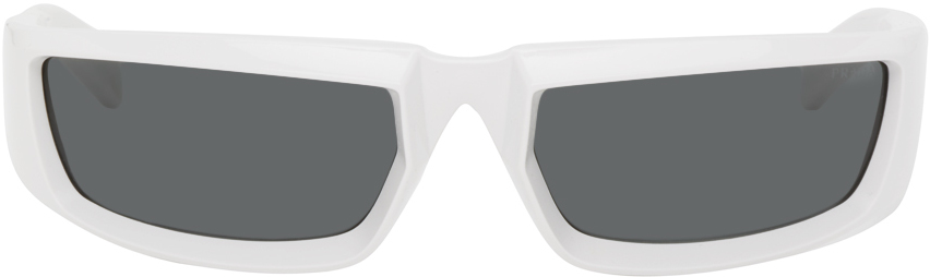 Prada White Turbo Sunglasses In 4615s0