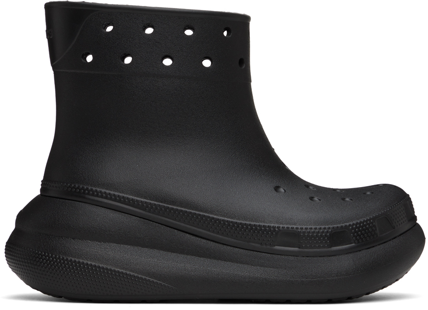 Shop Crocs Black Crush Boots In 001 Black