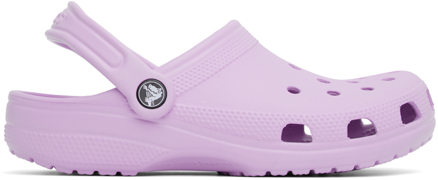 Crocs Classic Womens Clogs Size 6 Purple Rubber Shoes