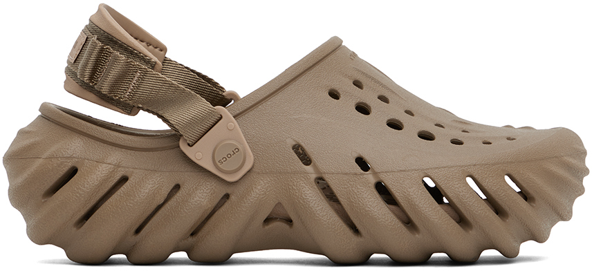 Crocs: Khaki Echo Clogs | SSENSE