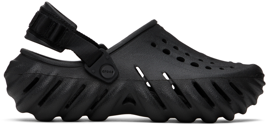 Crocs: Black Echo Clogs | SSENSE