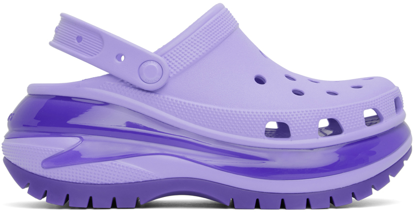 Crocs: Blue Mega Crush Clogs | SSENSE Canada