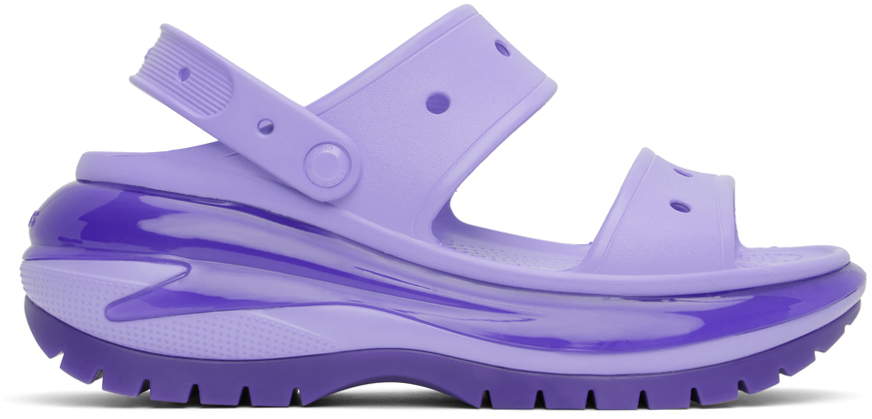 Crocs: Blue Mega Crush Sandals | SSENSE