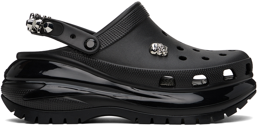 CROCS BLACK MEGA CRUSH REBEL CLOGS