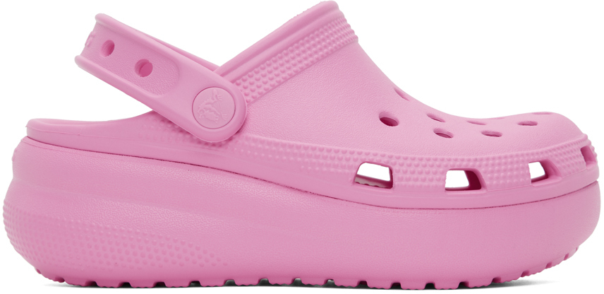 Crocs Kids Pink Cutie Crush Clogs In Taffy Pink