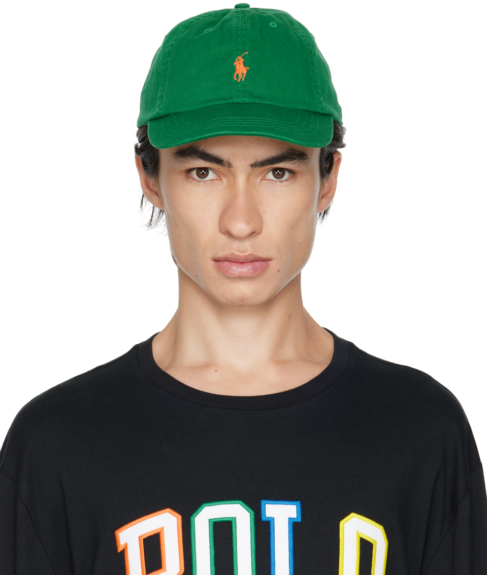 Polo Ralph Lauren: Green Embroidered Cap | SSENSE