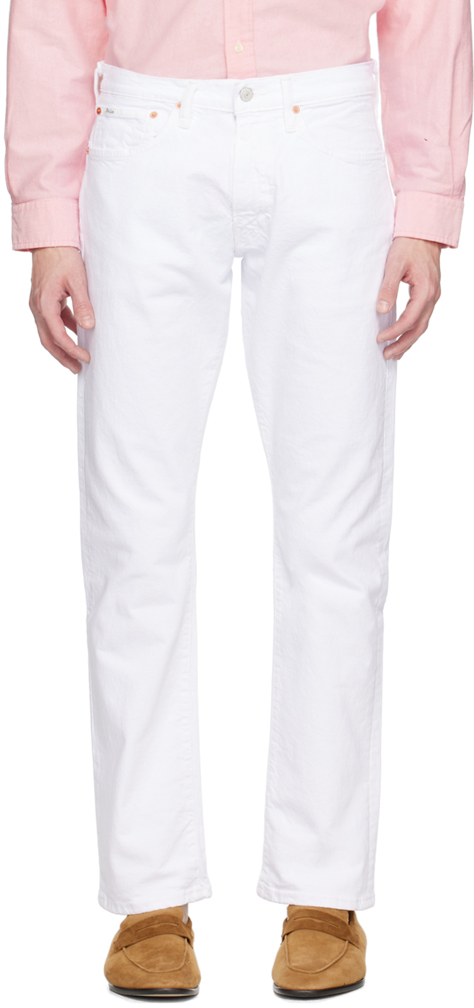 Shop Polo Ralph Lauren White Varick Jeans In Hdn White Stretch