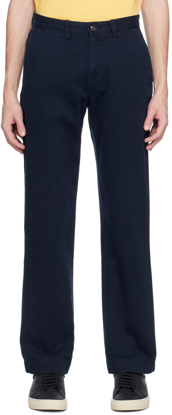Polo Ralph Lauren: Navy Classic Fit Trousers | SSENSE