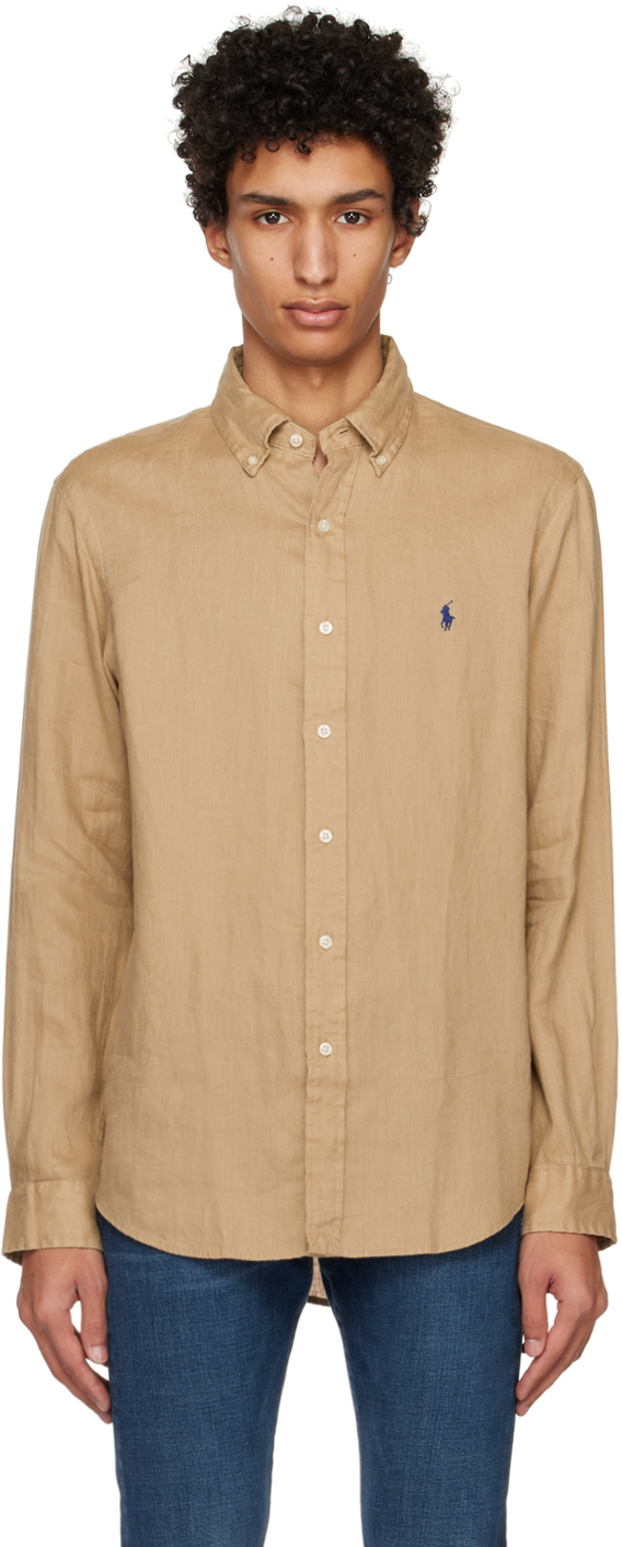 Khaki ralph lauren shirt hotsell