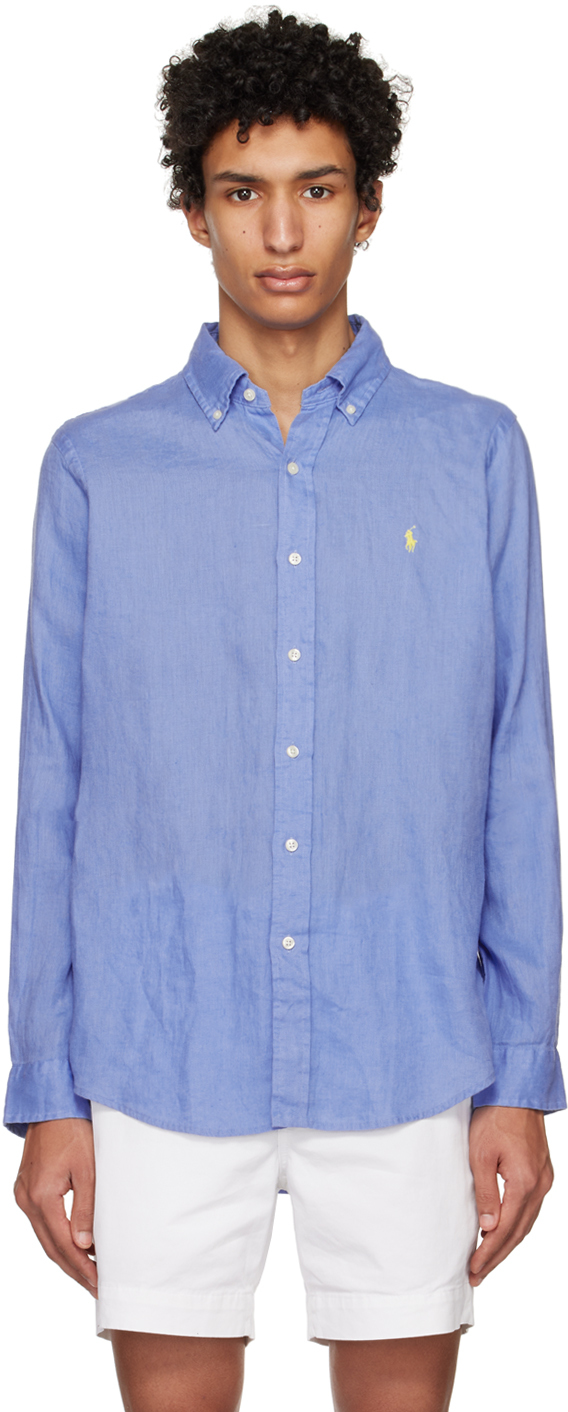 Polo Ralph Lauren: Blue Lightweight Shirt | SSENSE