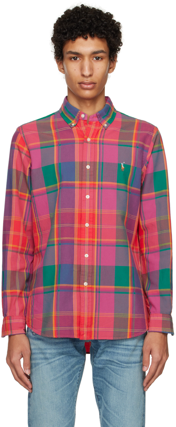 ONWAAR transactie Lijkt op Polo Ralph Lauren: Pink Plaid Shirt | SSENSE
