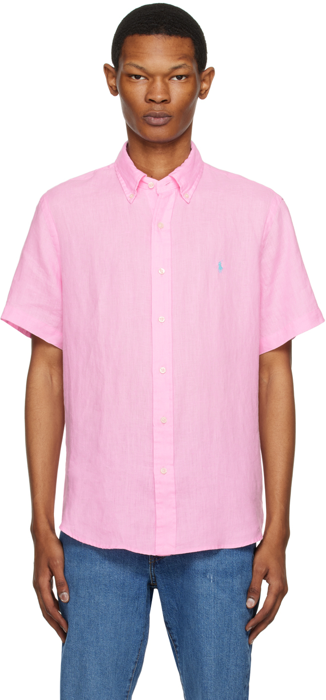 Pink Polo Button Up Shirt Discount | bellvalefarms.com