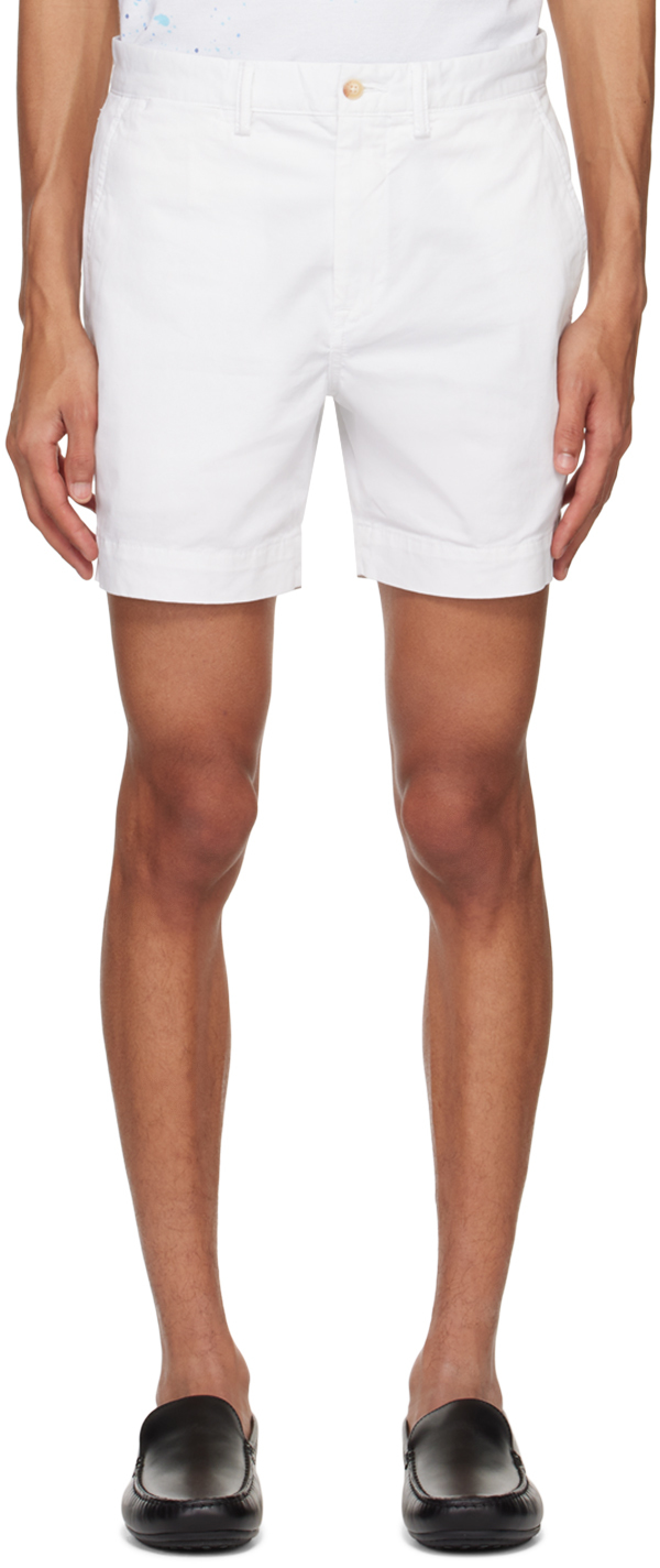 Polo Ralph Lauren: White Straight Fit Shorts | SSENSE