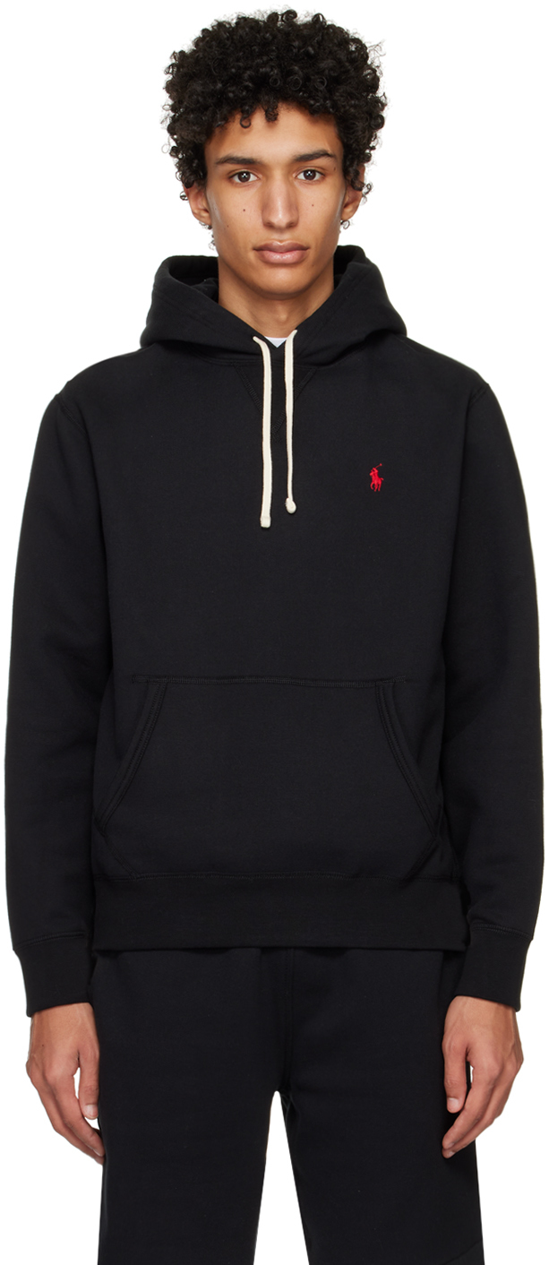Polo Ralph Lauren Hoodie With Contrasting Logo In Black | ModeSens