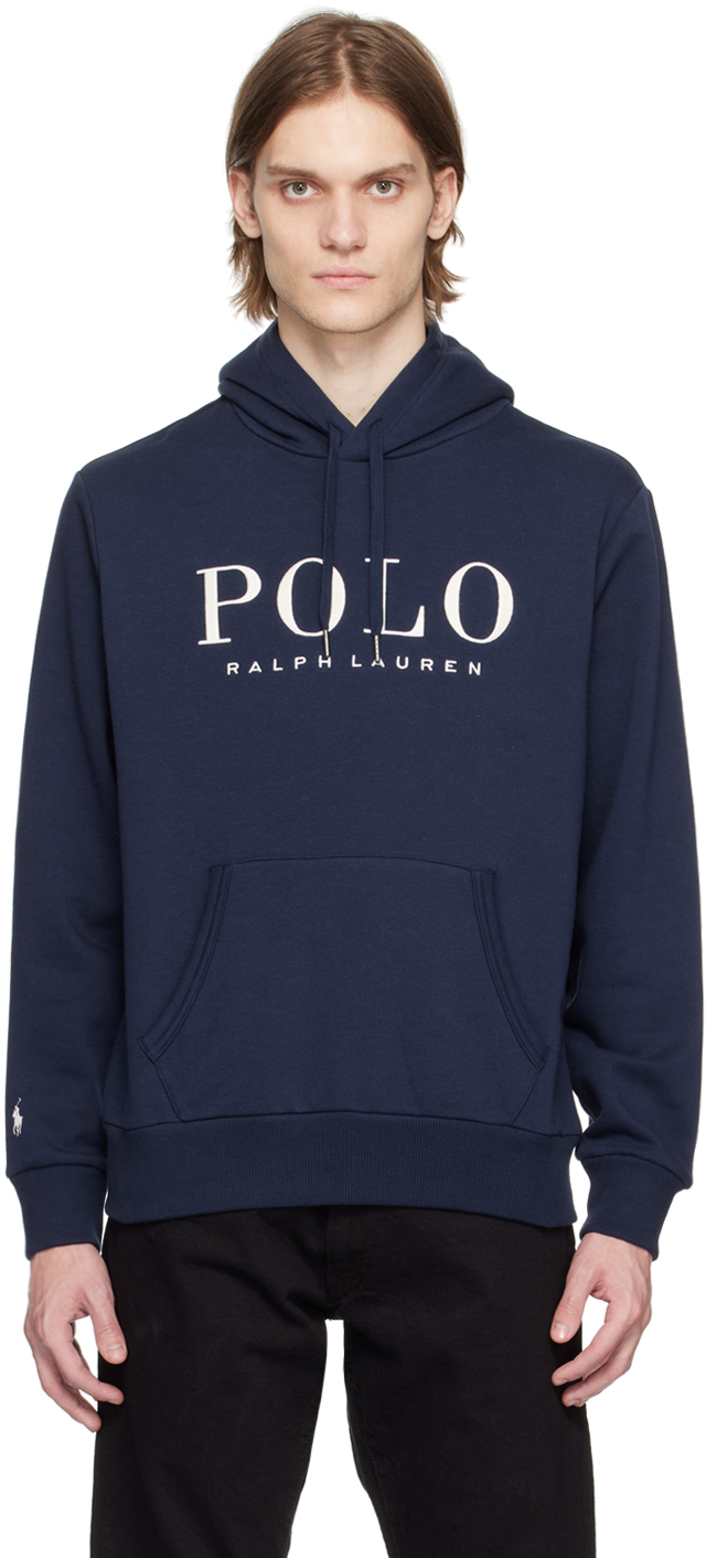 Polo Ralph Lauren Logo-print Drawstring Hoodie In Cruise Navy