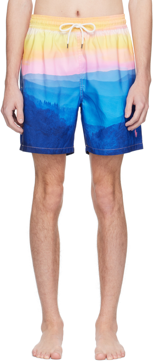 Shop Polo Ralph Lauren Multicolor Traveler Swim Shorts In Ridgecrest Photo Pri