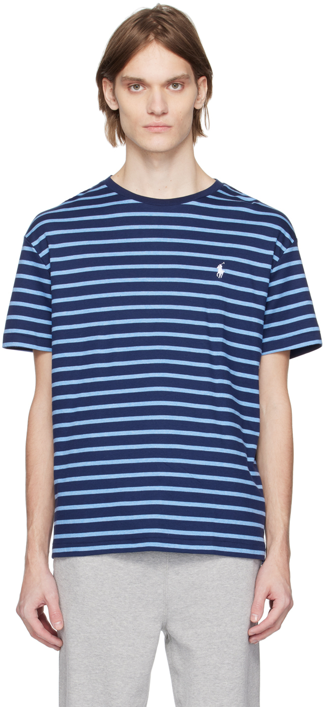 Blue & Navy Striped T-Shirt