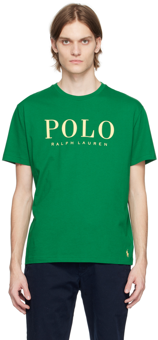 Polo Ralph Lauren: Green Printed T-Shirt | SSENSE