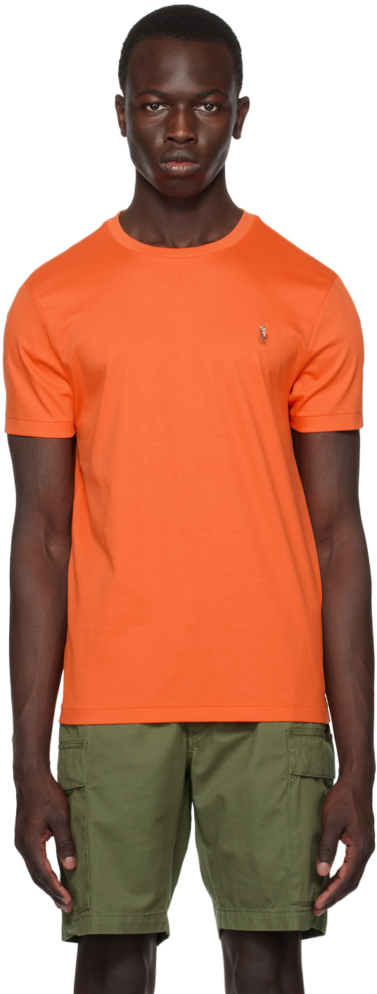 Polo Ralph Lauren: Orange Slim Fit T-Shirt | SSENSE