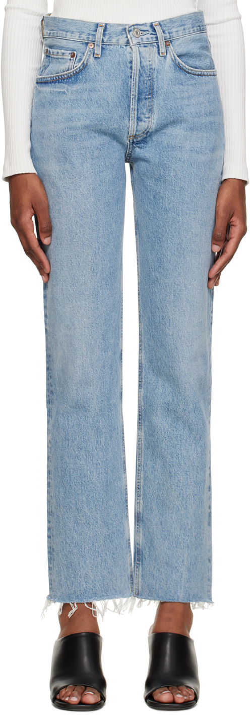 Agolde Blue Lana Jeans In Sway