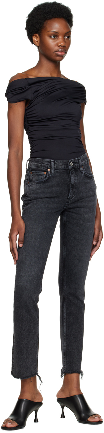 Agolde Black Lyle Jeans In Phase