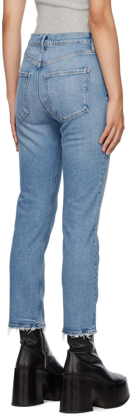 Agolde Blue Riley Jeans In Cove