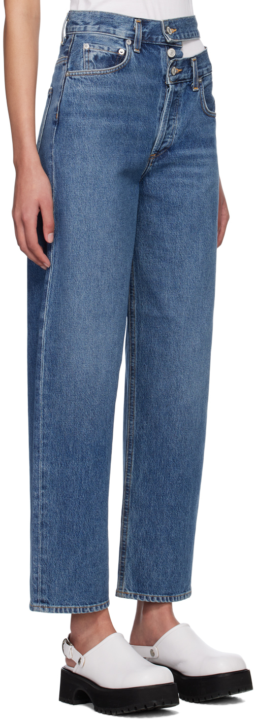 Agolde Merrel Tapered Mid-rise Organic-cotton Denim Jeans In Intrigue