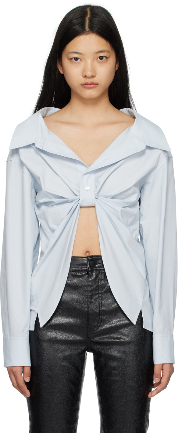 alexanderwang.t: Blue Butterfly Shirt | SSENSE Canada