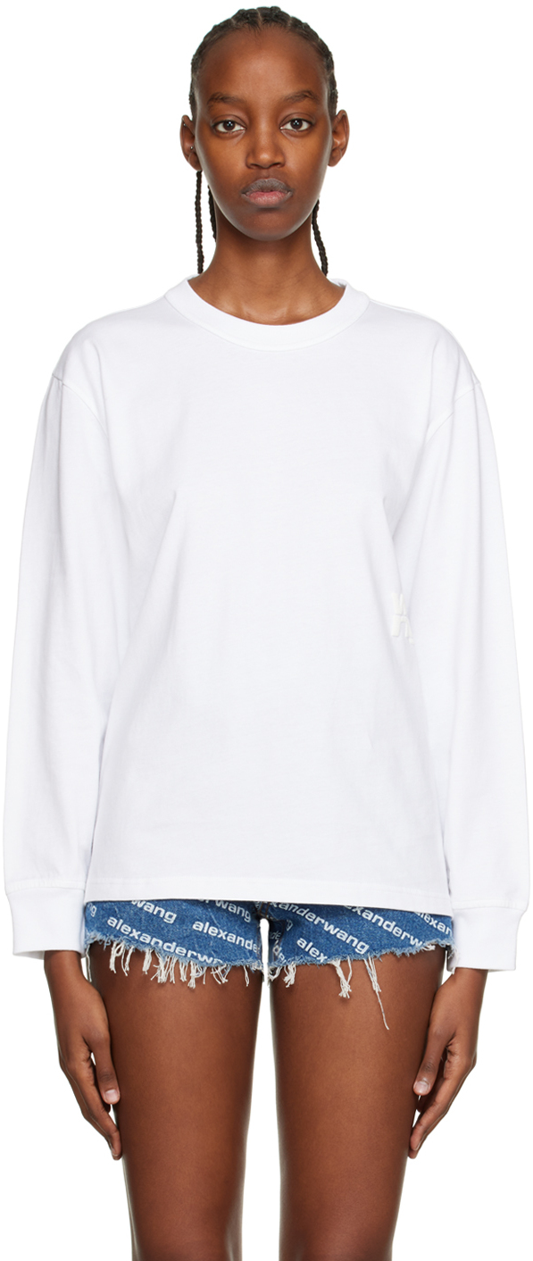 alexanderwang.t White Puff Long Sleeve T-Shirt
