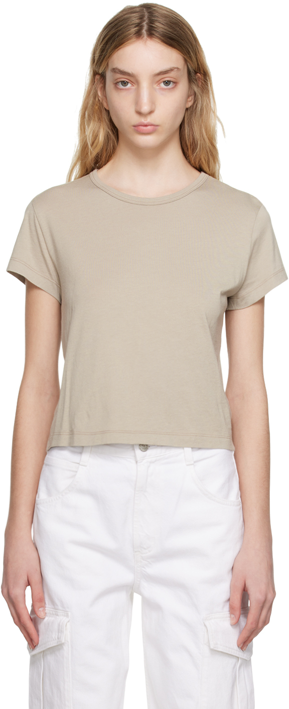 Taupe Drew T Shirt by AGOLDE on Sale