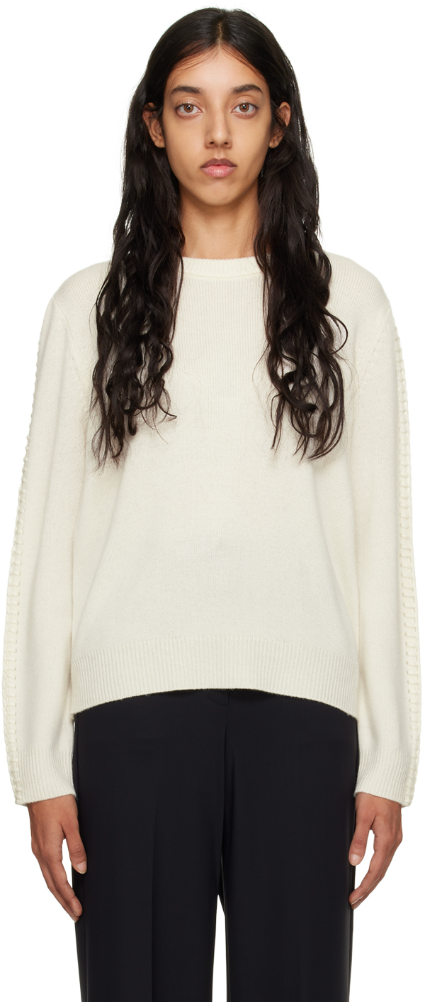 Shop Theory Off-white Oversized Sweater In Ivory - C05