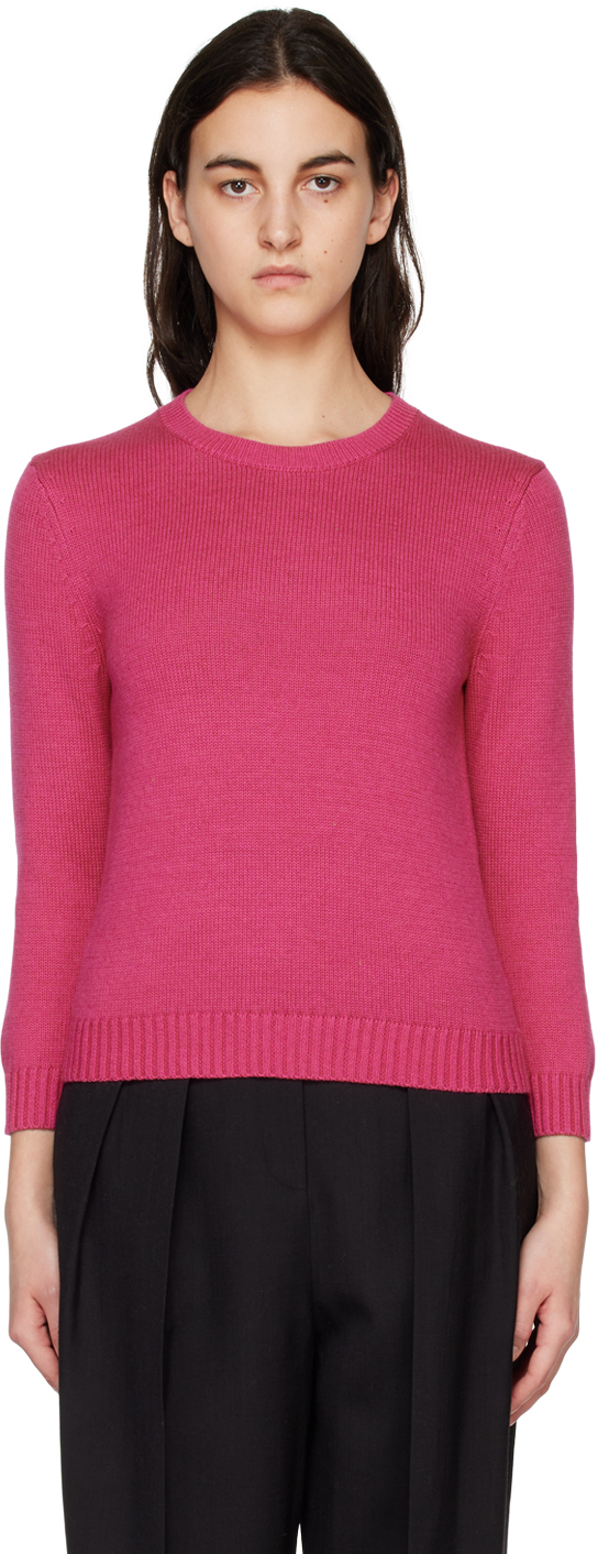 Theory Cotton Cashmere Three Quarter Sleeve Jumper In Carnation