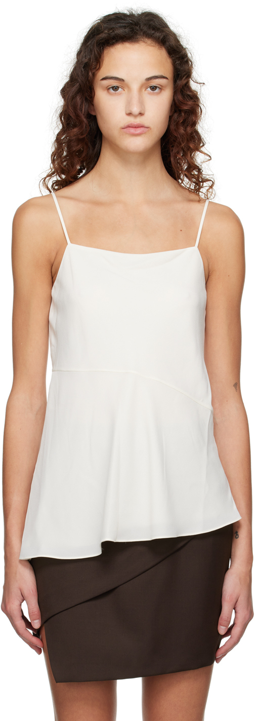 Shop Theory Off-white Draped Camisole In Ivory - C05