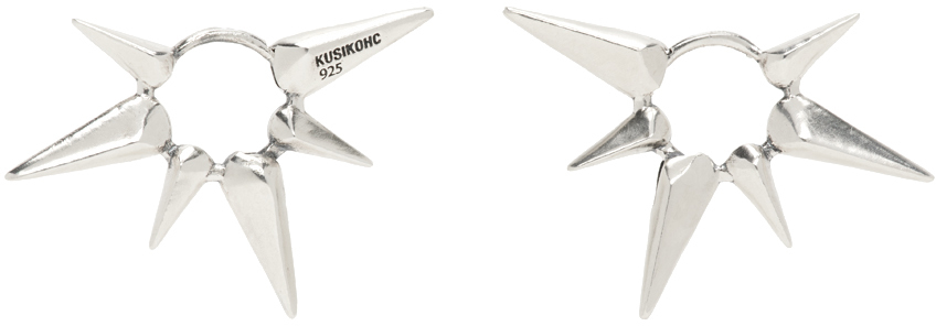 KUSIKOHC Silver Thorn Earrings