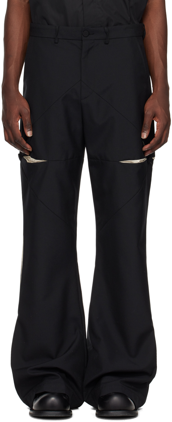 KUSIKOHC: Black Origami Trousers | SSENSE